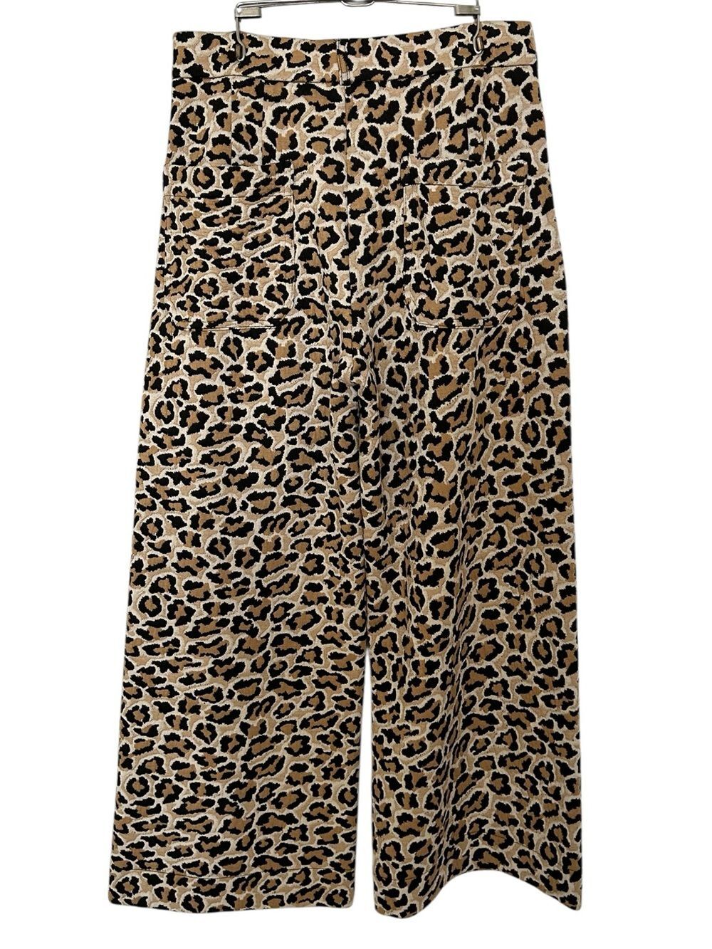 Anthropologie Maeve Leopard Print High Rise Wide Leg Pants NWT - Picture 2 of 11